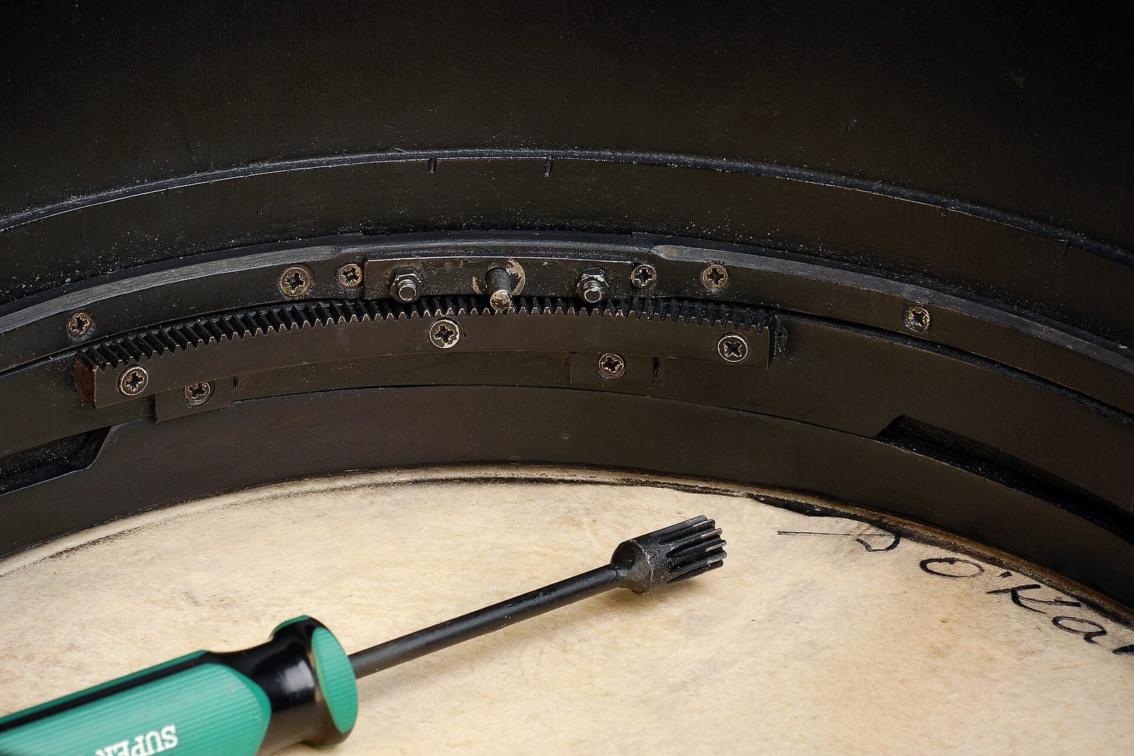 A bodhrán frame drum